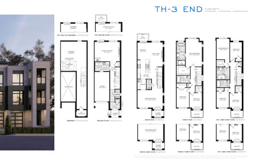 TH-3 End floor plan