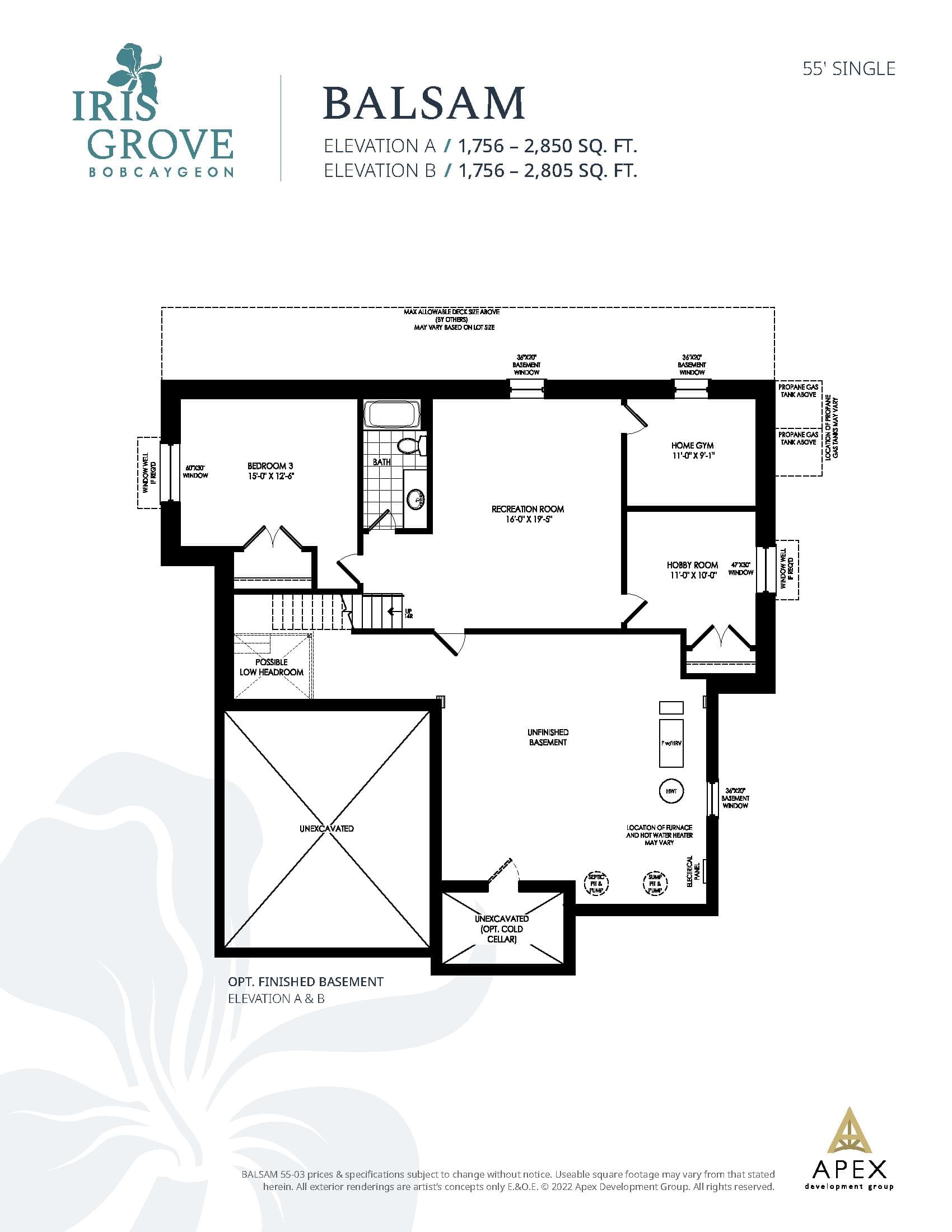 Balsam Floor Plan at Iris Grove - 1756 sq.ft 5