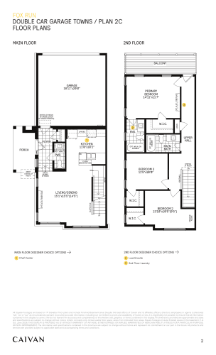 Double Car Garage Towns / Plan 2C floor plan
