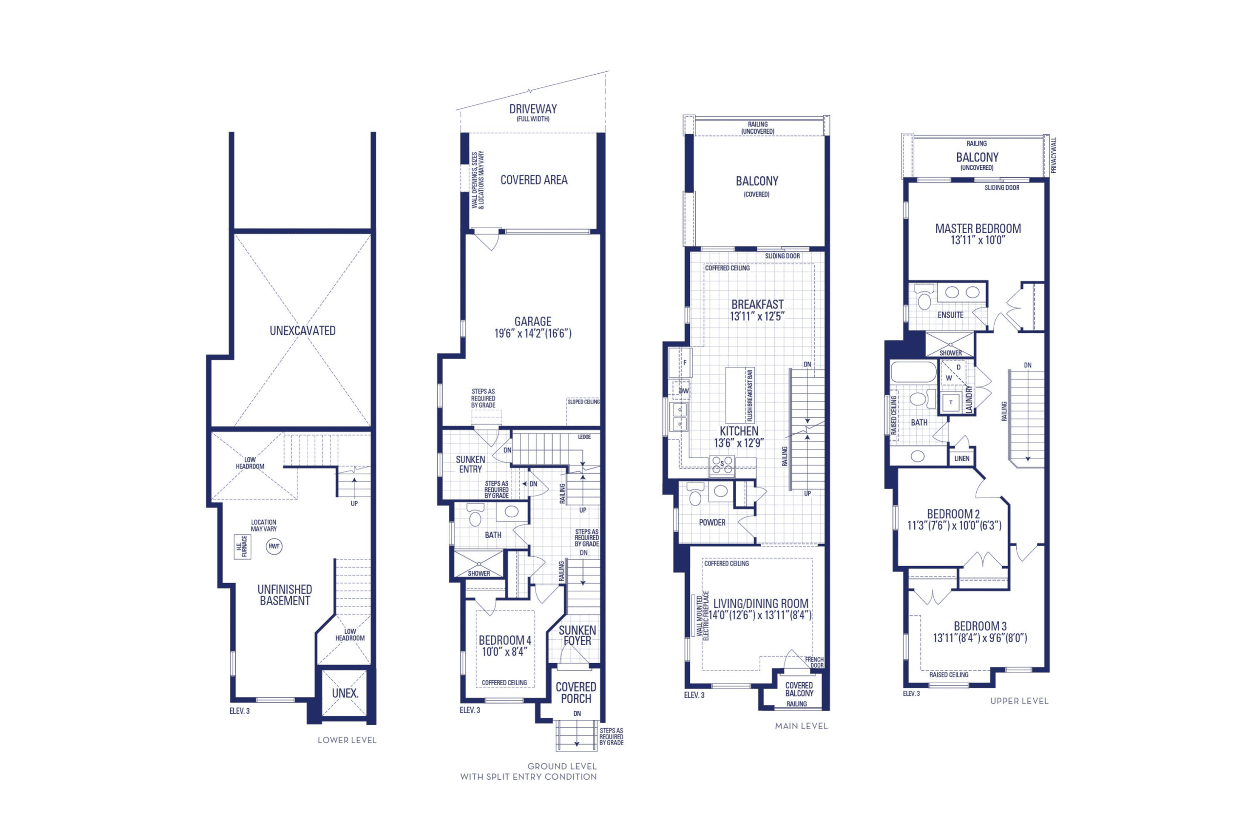 Siena 2E-SP Floor Plan at Unity Towns by Starlane Home Corporation -  sq.ft
