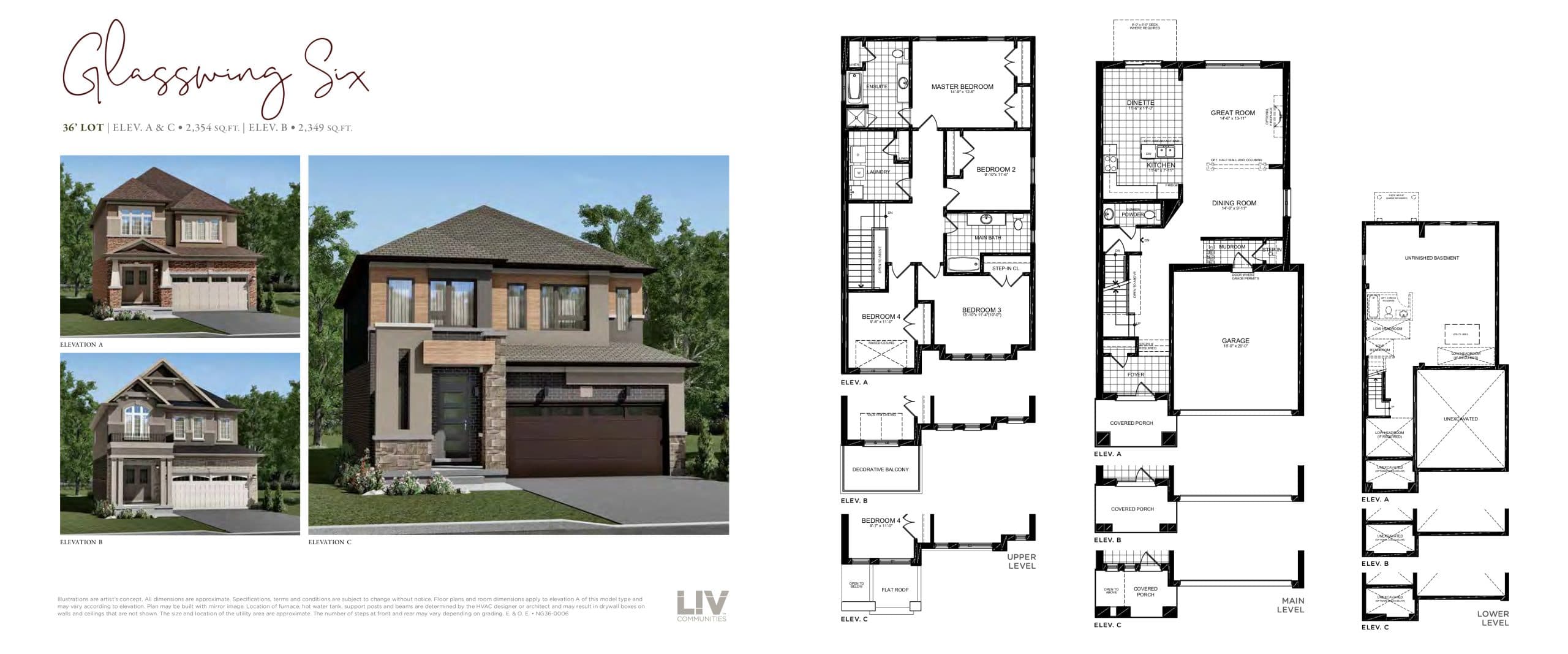 Glasswing Six Floor Plan at Nature’s Grand Phase 3 - 2349 sq.ft