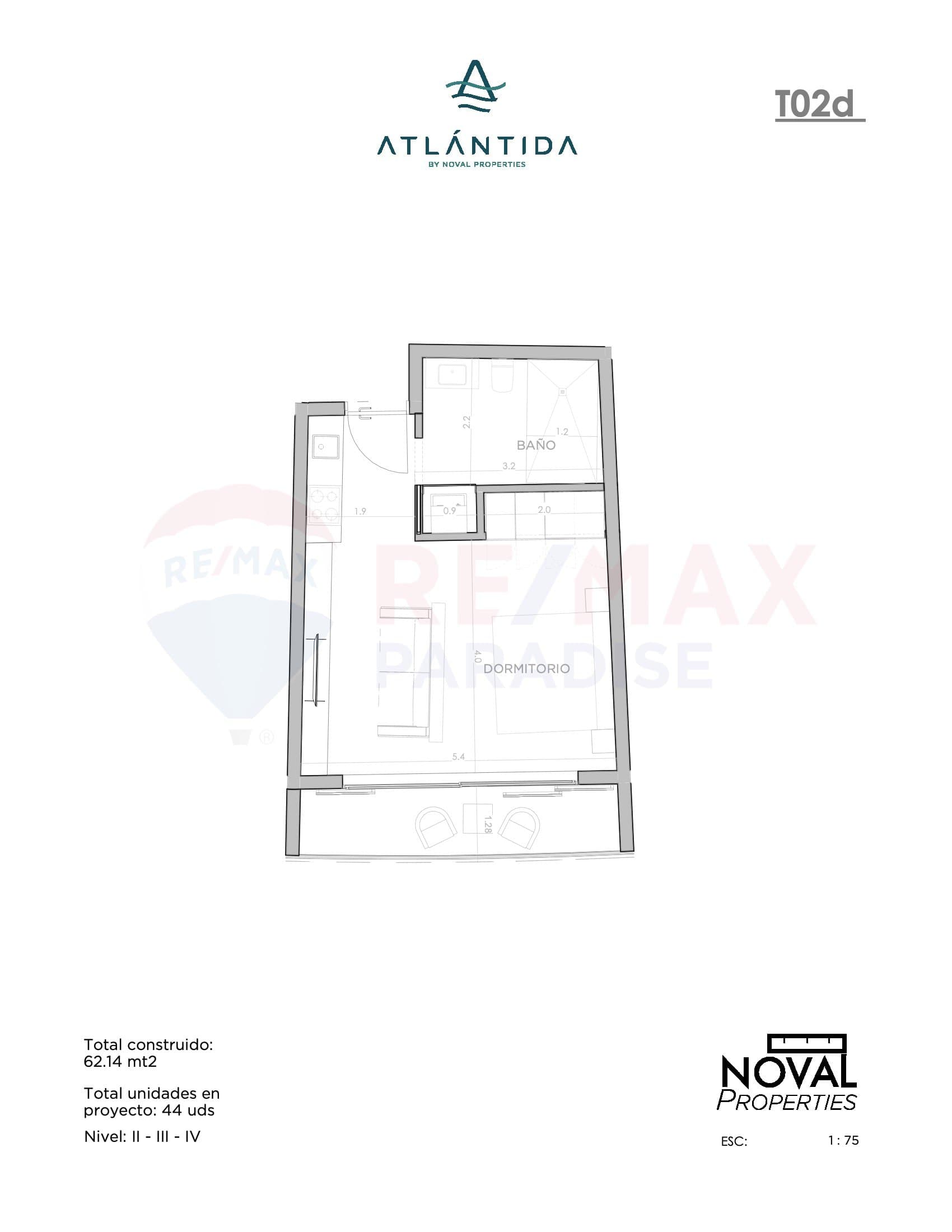 T02d Floor Plan at Atlantida Condos - 669 sq.ft