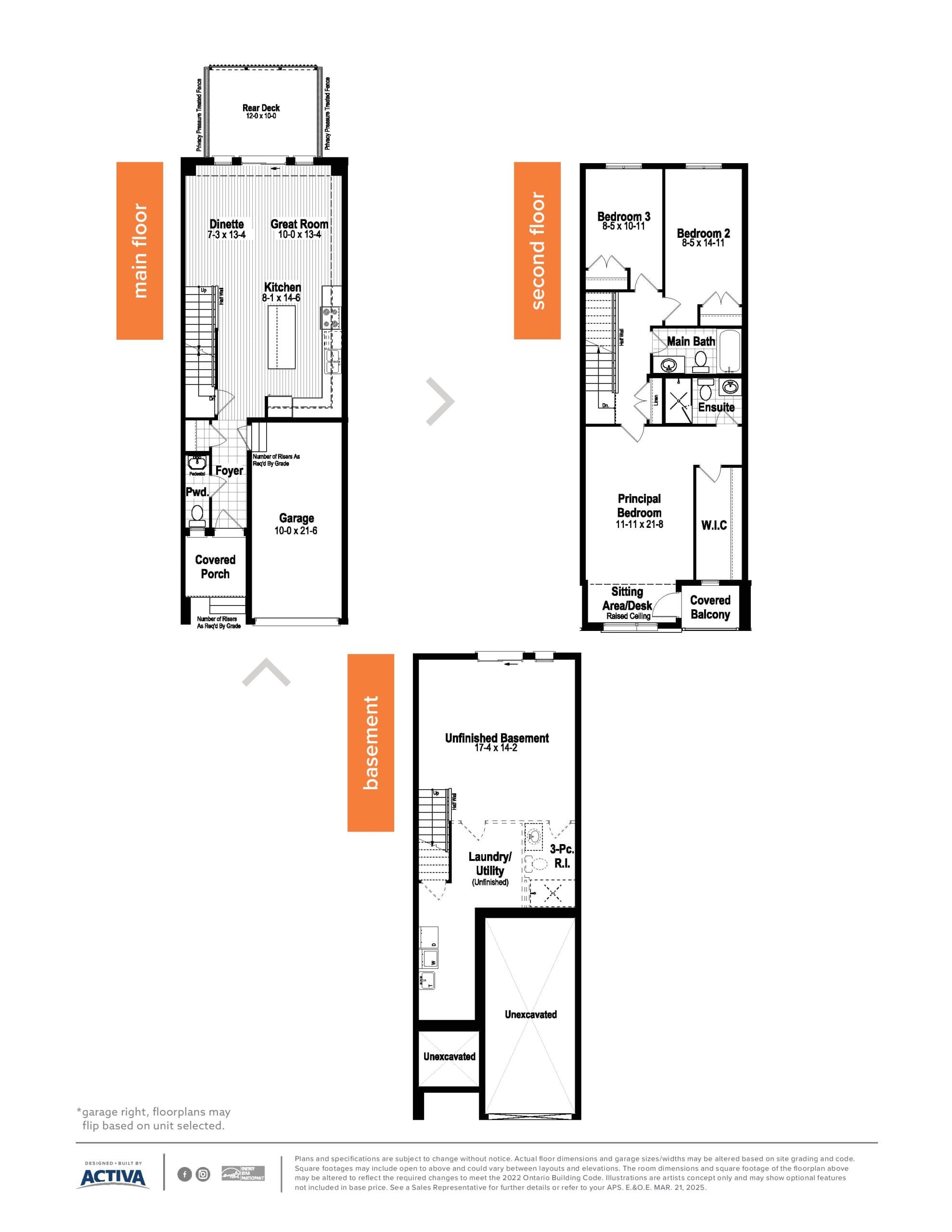 The Avani Floor Plan at Trussler West by Activa Group - 1482 sq.ft