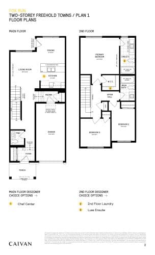 Two-Storey Freehold Towns / Plan 1 floor plan
