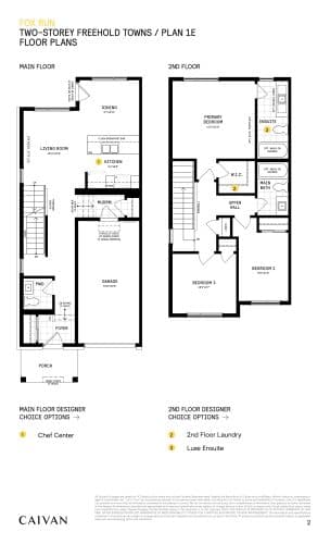 Two-Storey Freehold Towns / Plan 1E floor plan