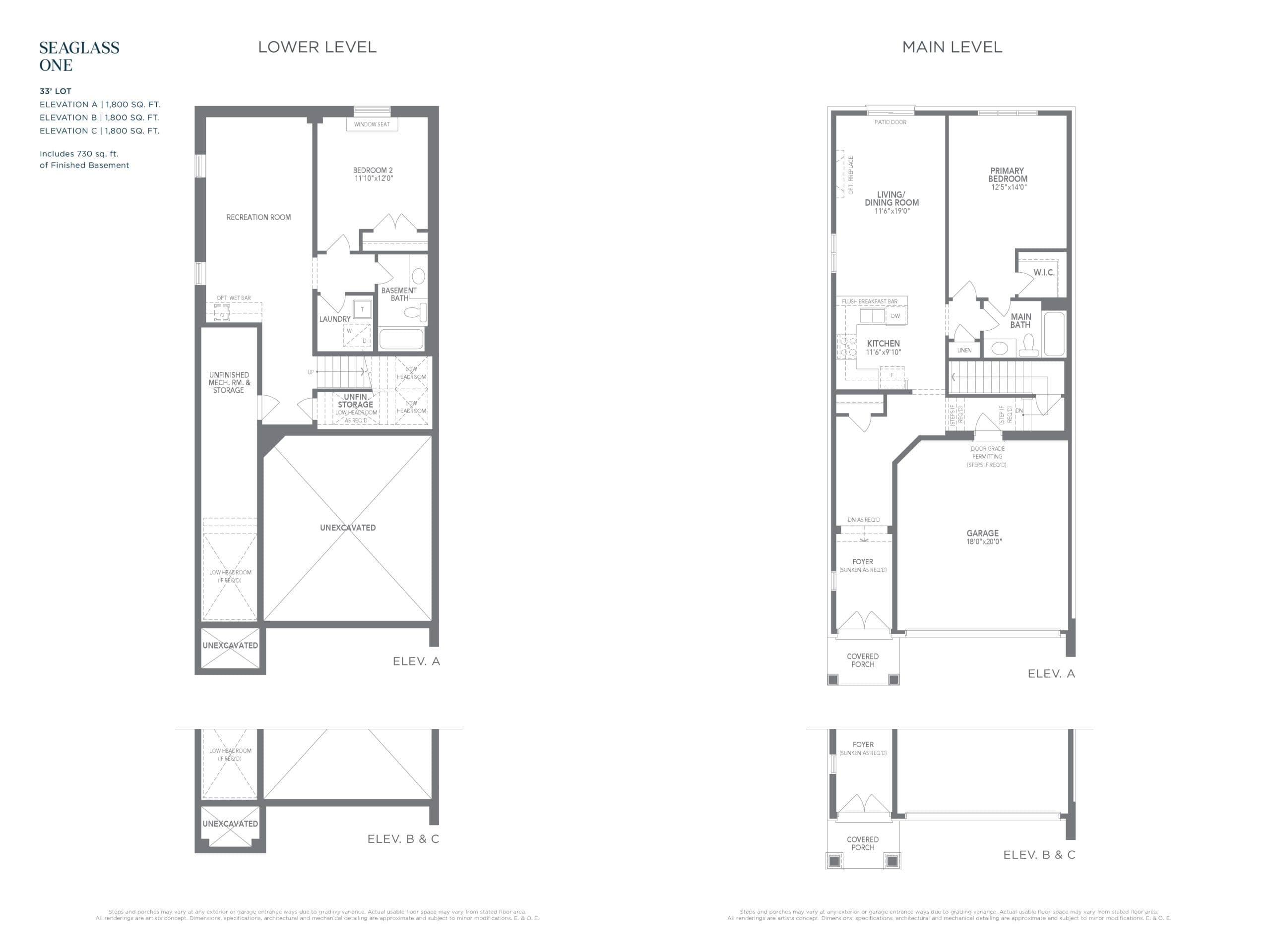 Seaglass 1 Floor Plan at Orchard South Homes - 1800 sq.ft