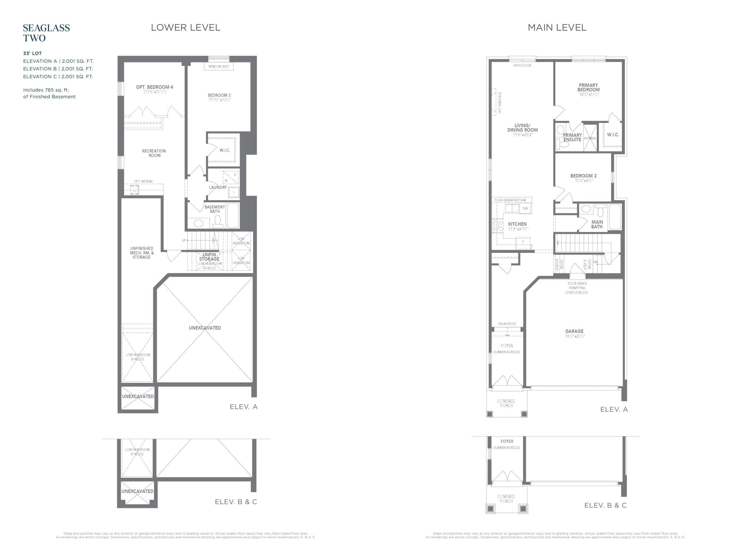 Seaglass 2 Floor Plan at Orchard South Homes - 2001 sq.ft