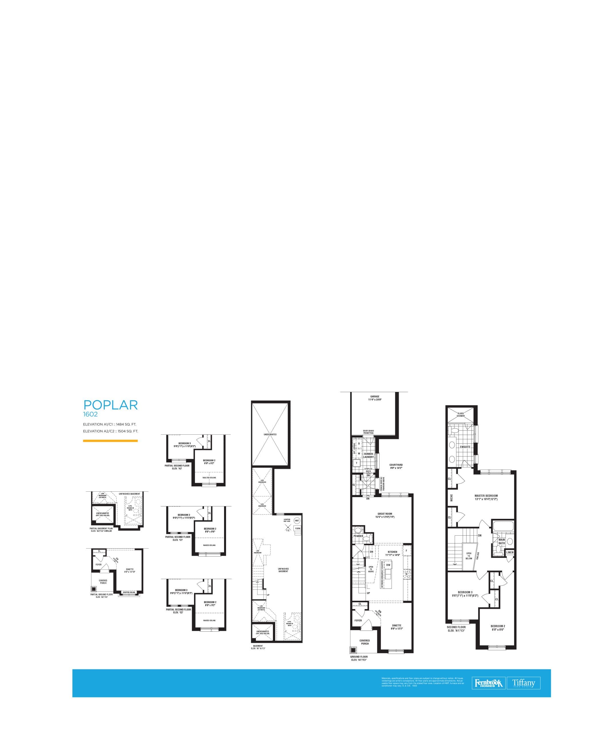 Poplar Floor Plan at MVP Towns - 1484 sq.ft